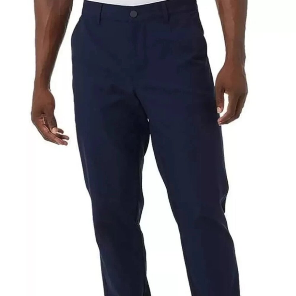 32 Degrees Cool Men's Regular Fit Stretch Chino Pants Zip Pocket: 40x30 Blue NWT